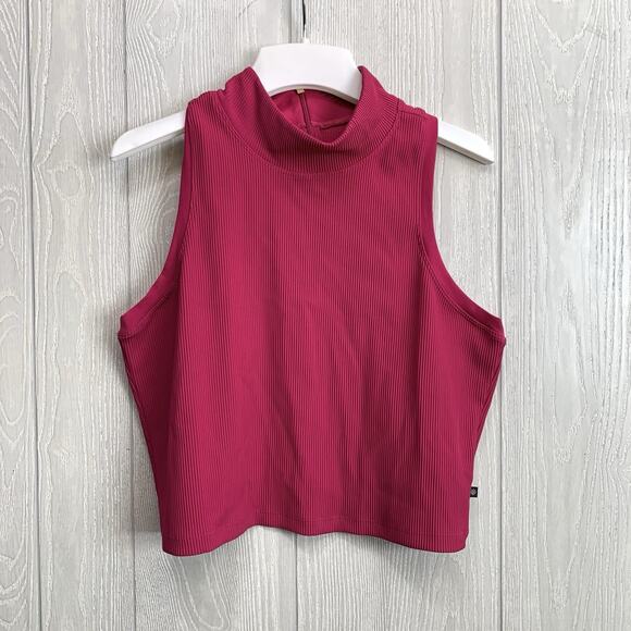 Athleta Ribbed Crop Tank Pink Alicia Keys XL NWT - Picture 2 of 6